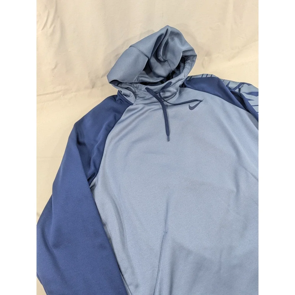 NIKE MEN'S‎ THERMA HOODIE PULLOVER DRI FIT TRAINING SWEATSHIRT, BLUE, SIZE 2XL